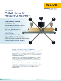 Thumbnail of document Data Sheet - P5514B/P5515 Hydraulic Comparison Test Pump